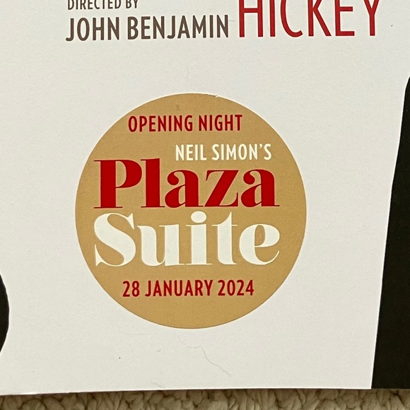 Plaza Suite London Opening Night Sticker Programme West End 2024 SJP Broderick - Picture 5 of 5